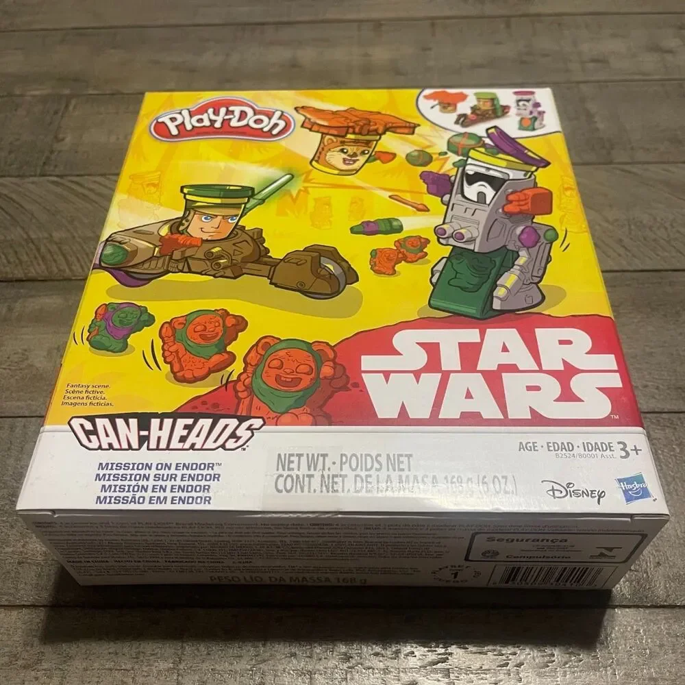 Play-Doh Star Wars Can-Heads (Mission On Endor) Ewok Luke Skywalker Stormtrooper